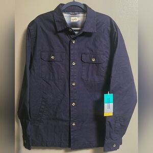 Fair Harbor Men's Montauk Shirt Jacket Large Navy Shirt Jacket Faherty Style